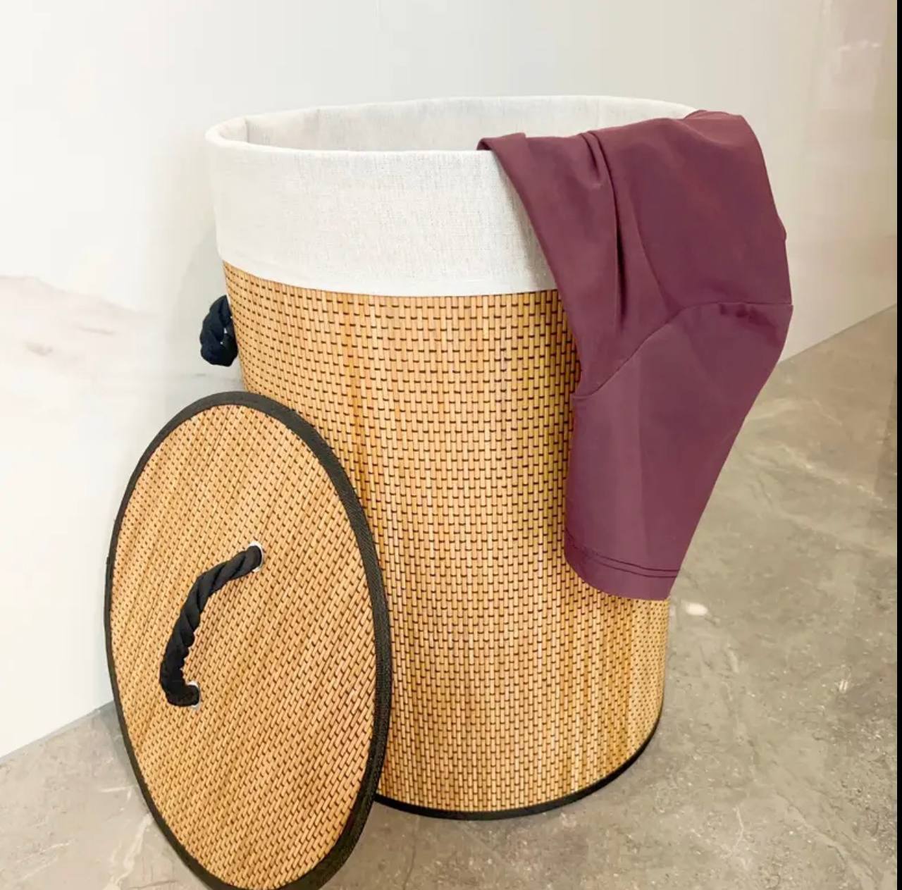 Customised Bamboo woven laundry Baskets