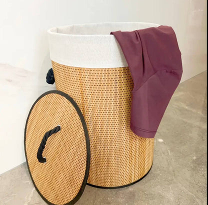Customised Bamboo woven laundry Baskets