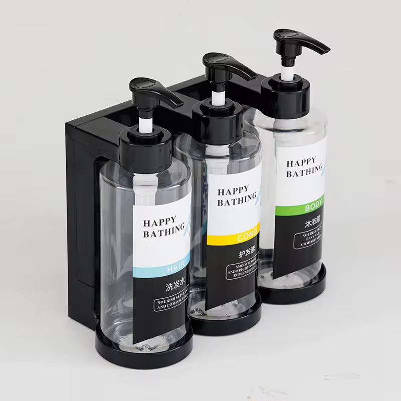 Refillable Wall Mounted Soap/shampoo /showergel Dispenser 3pcs