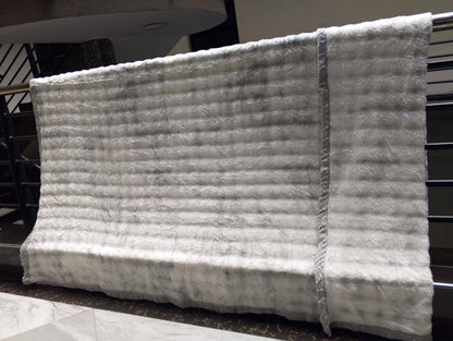 Binded Soft Patches Sherpa Blanket