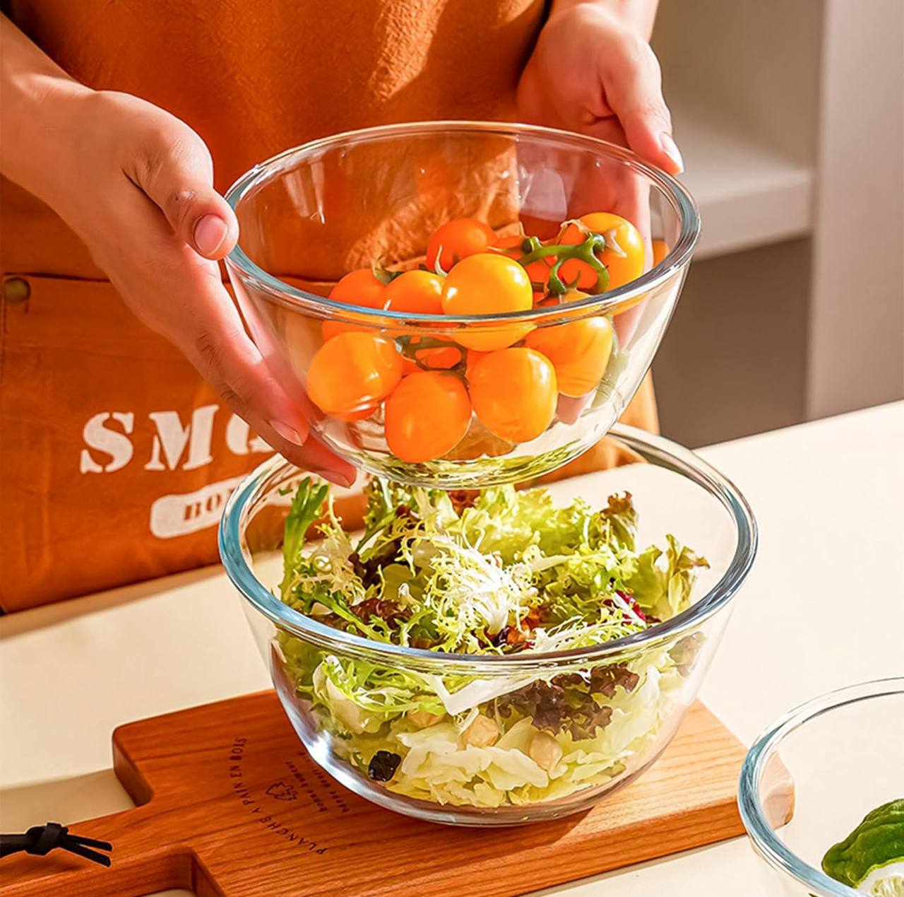 High borosilicate Glass Bowls 
Perfect for baking/serving.