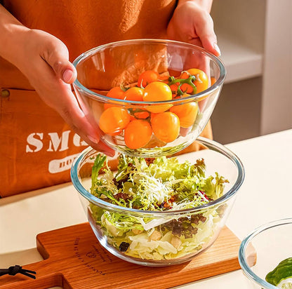 High borosilicate Glass Bowls 
Perfect for baking/serving.
