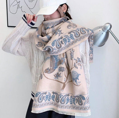 Luxury Floral Print Scarf for Women