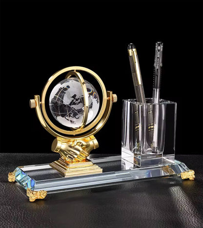Crystal Pen Holder Set for office Table Decoration