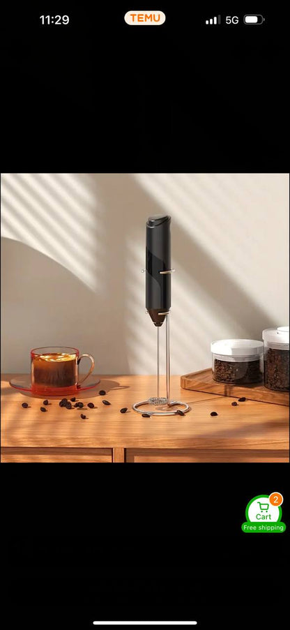 Battery Powered Frother with Stand
