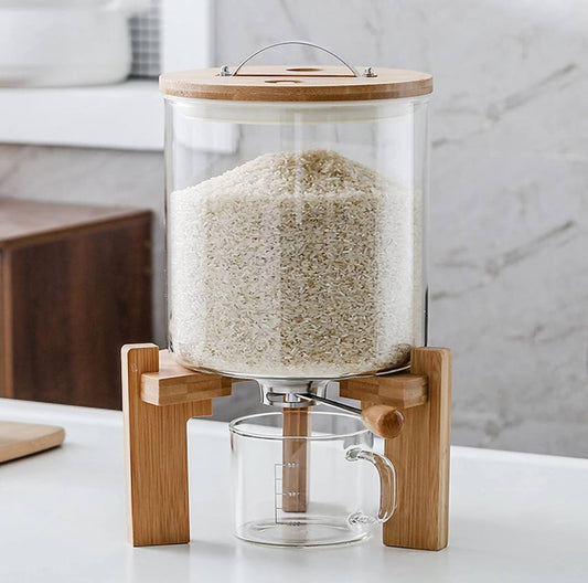 Glass cereal dispenser