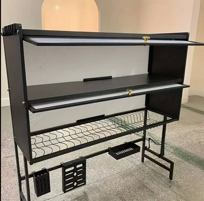 Double  Over the sink with Glass Acrylic Cover