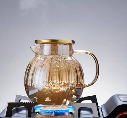 Stripped Pumpkin shape borosilicate cups