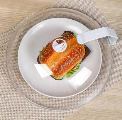 Heavy microwave cover with white handle
BpA free