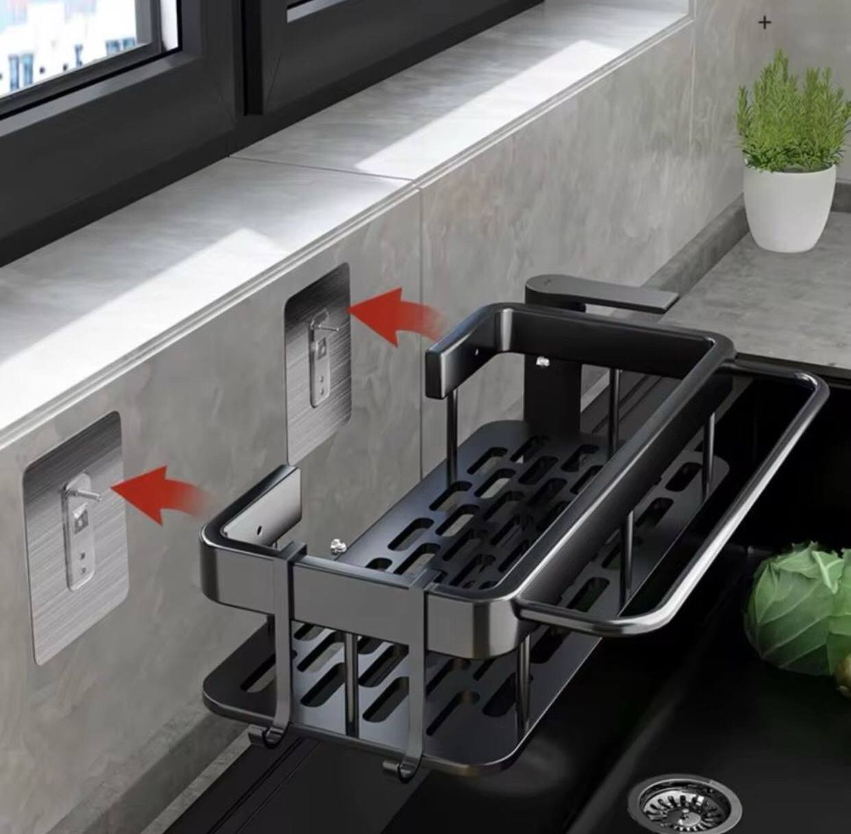 Wall mounted Sink caddy /storage rack