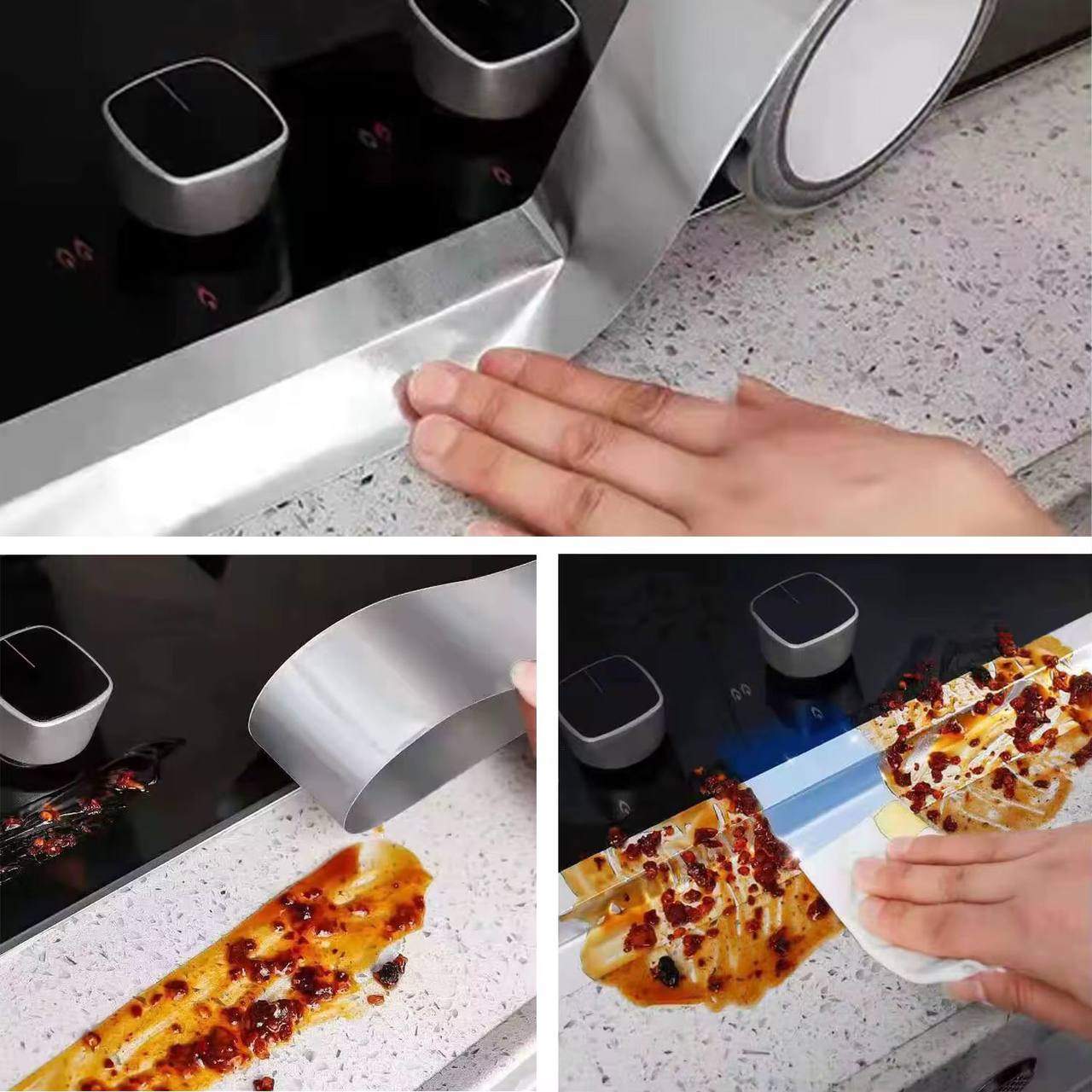Sink Waterproof Sticker Anti-mold Tape Countertop Toilet Gap Heat Insulation Aluminum Foil Tape Bathroom Kitchen Accessories