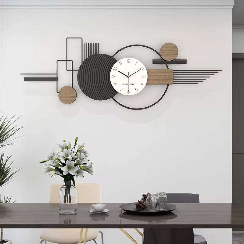 Long minimalist wall clock