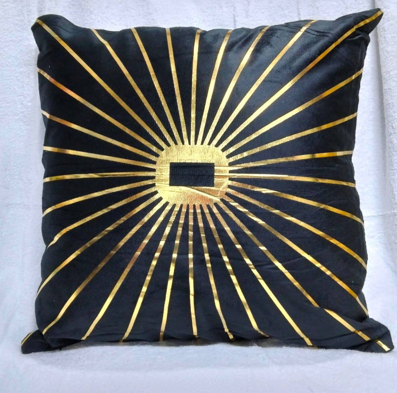 Gold printed Throw pillow covers