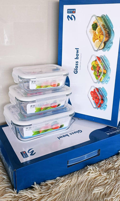 Airtight glass storage containers