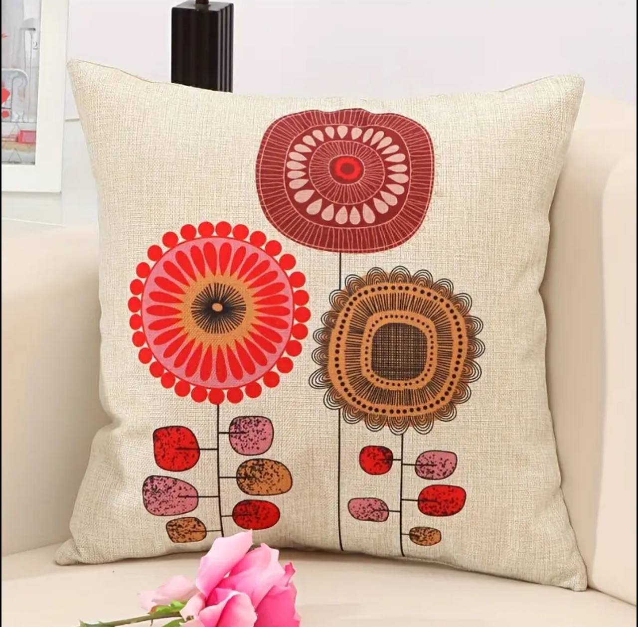 Retro Fashion Cotton Linen Blend Throw pillow Covers,