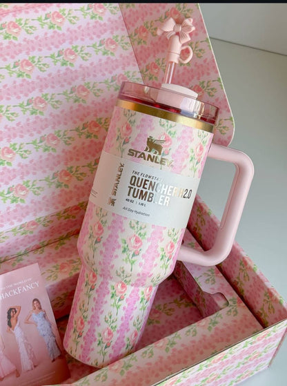 New Style Flower Cup Stanley Mug Tumbler