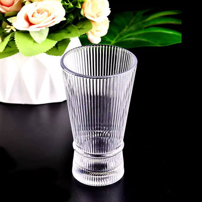Customised luxury clear modern Glass cup. 6pc