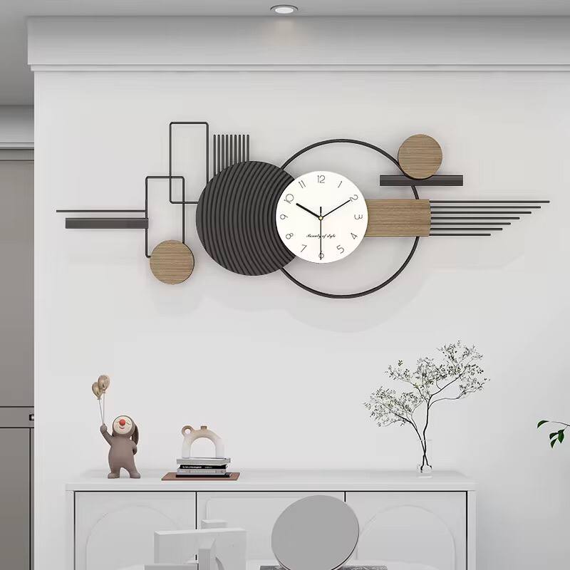 Long minimalist wall clock