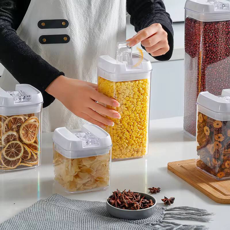 7pcs Transparent Acrylic Cereal Food/Pantry Storage Containers