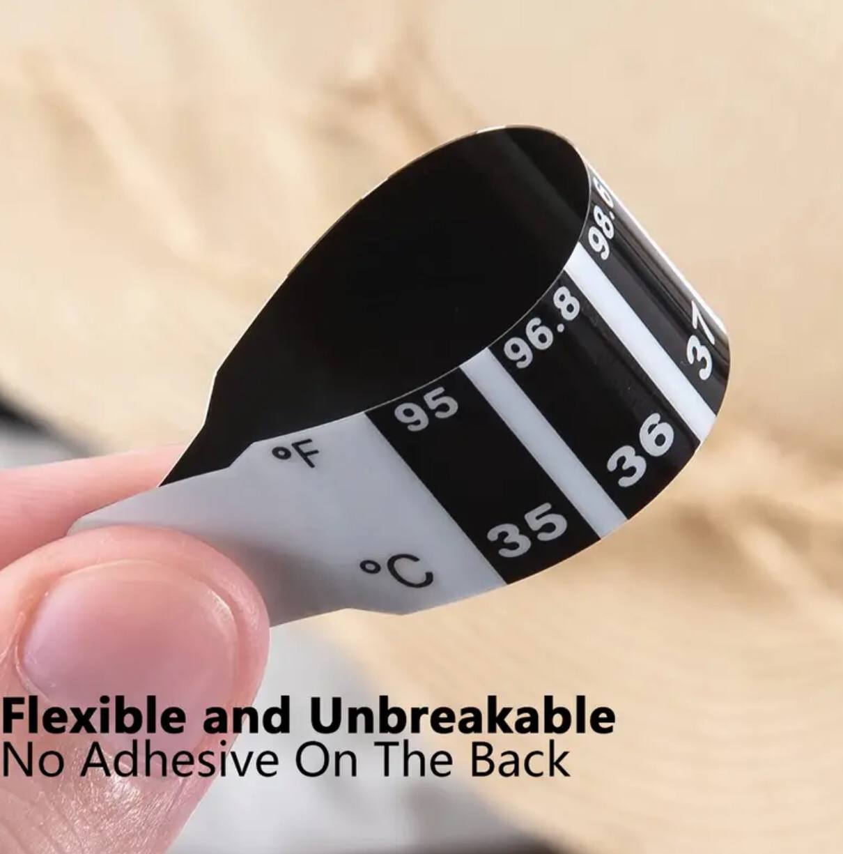 Forehead strip thermometer.