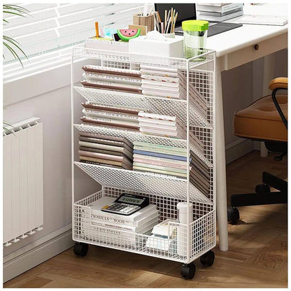 Multipurpose bookshelf stand with wheels