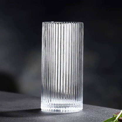 Unique Ribbed Aesthetic Highball Glass 6pc