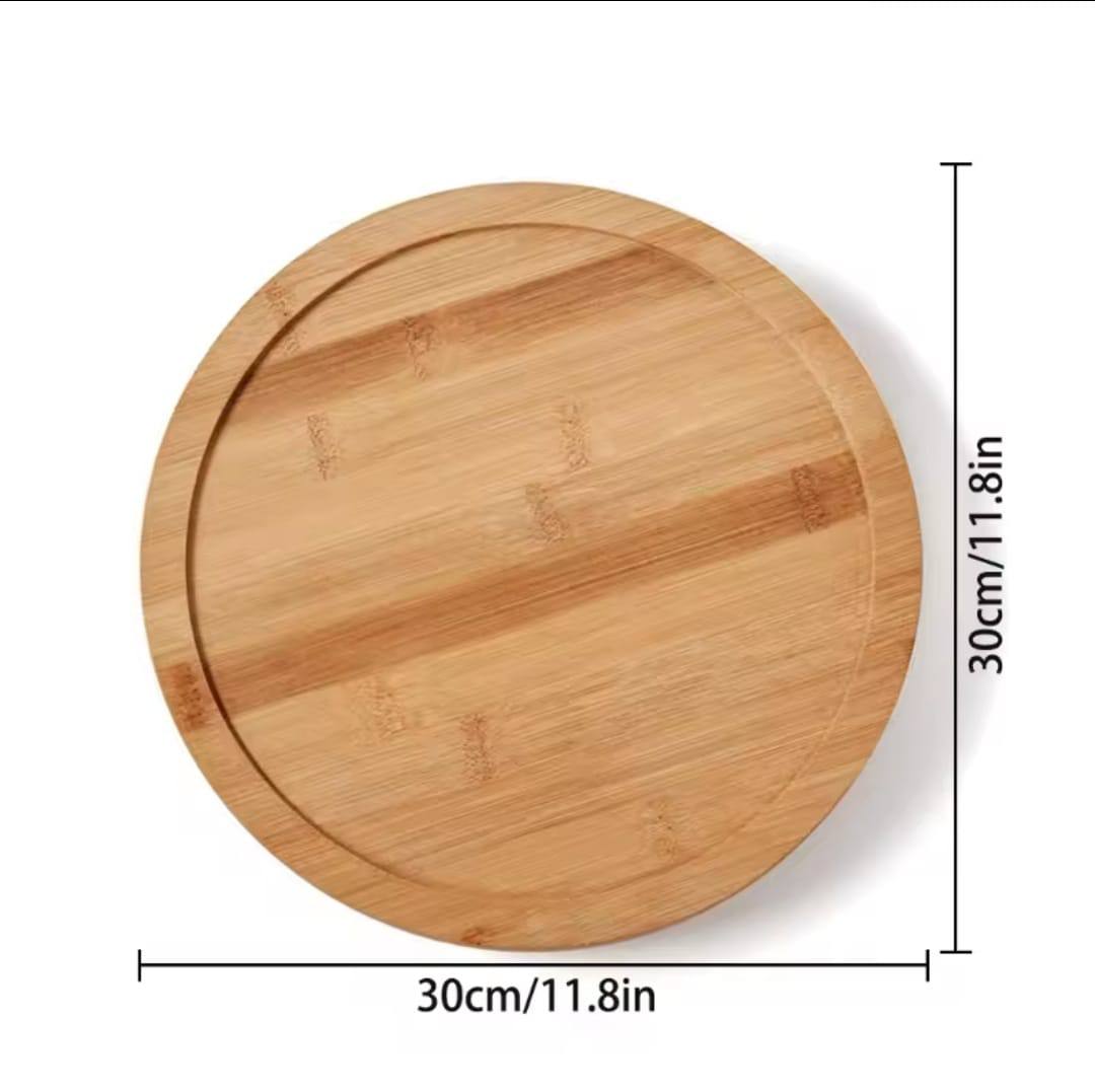 Single layer Bamboo rotating spice rack/Lazy Susan