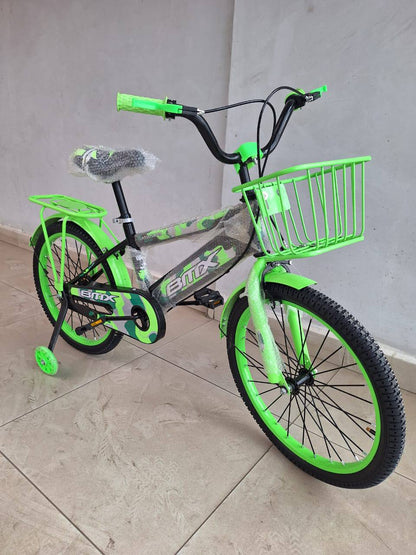 BMX kids bicycle size 16
Red, Blue and Green