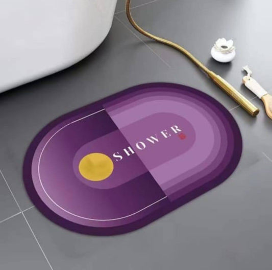 Oval shaped antslip  rubber bottom bathroom mats