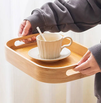 3 piece bamboo/wooden  tray set