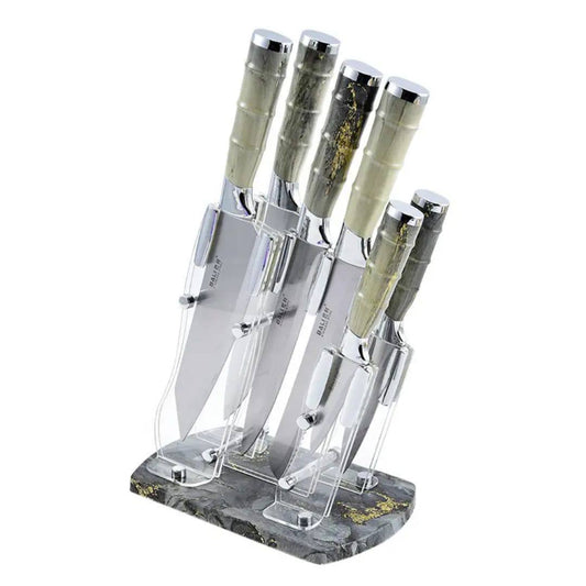 7pcs High quality Stainless steel knife set with Bamboo handle