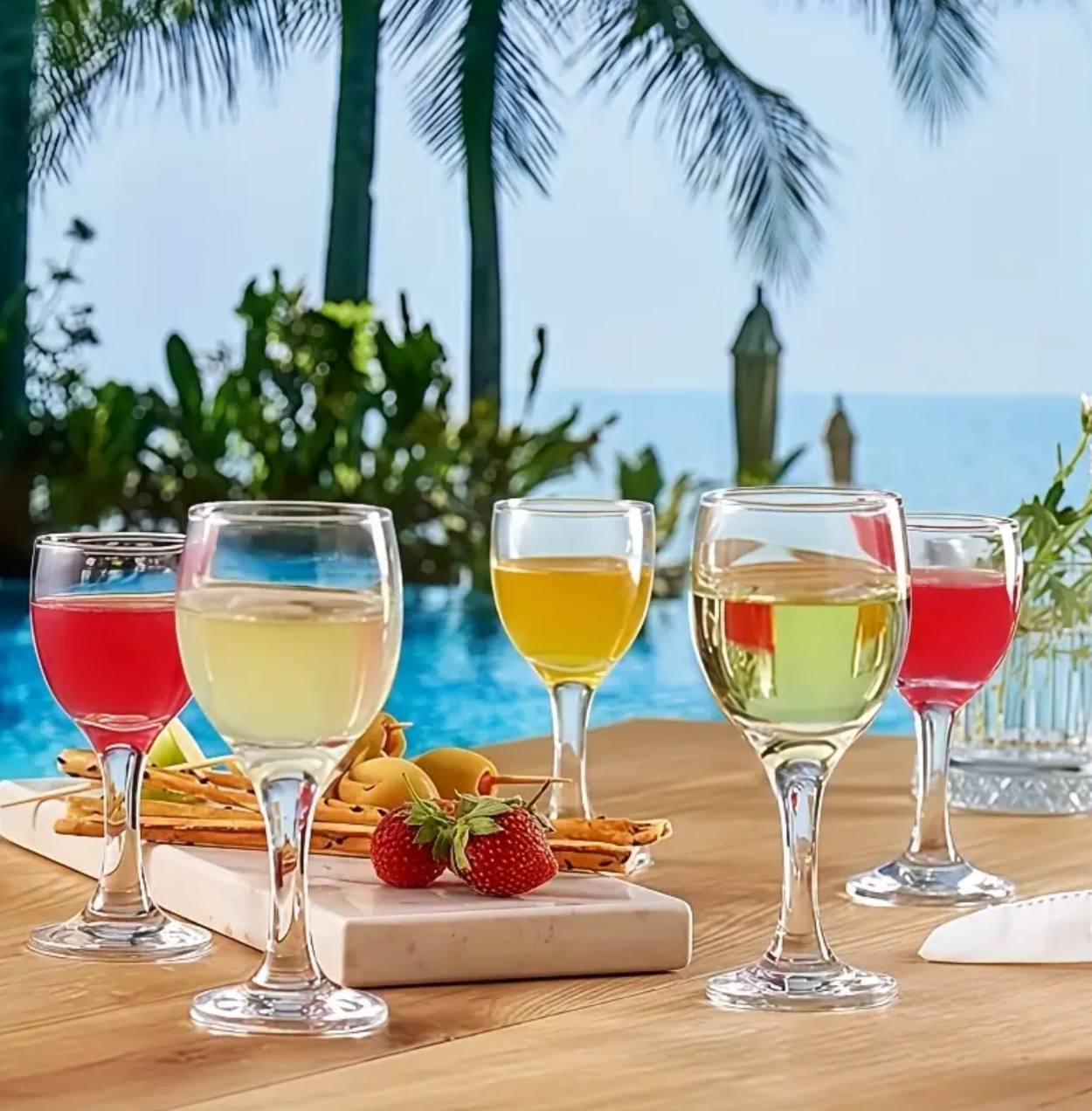 RED CHERRY WINE GLASS