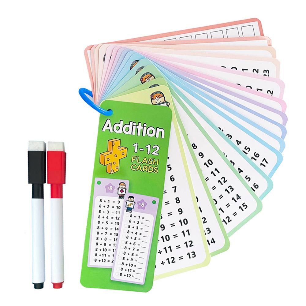 15PCS /SET MATH ADDITION REUSABLE NUMBER LEARNING CARDS