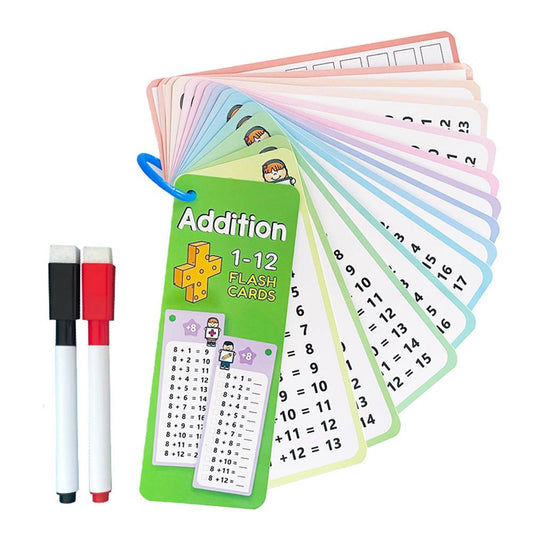 15PCS /SET MATH ADDITION REUSABLE NUMBER LEARNING CARDS