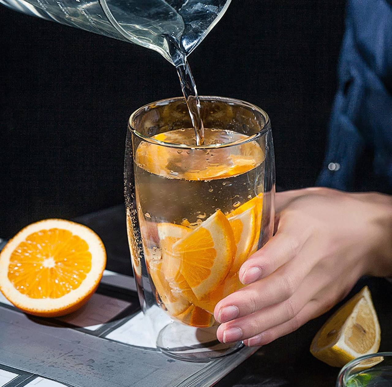 Double Wall Glass Cup.