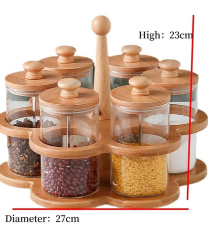 6 in 1 Rotating spice rack