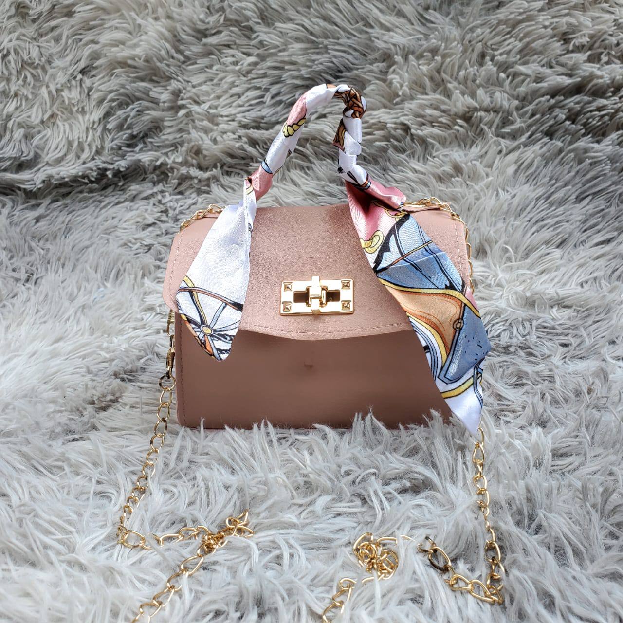 Cute mini decorative scarf crossbody bag