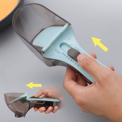 Adjustable Graduated Measuring Cup Kitchen Tool Plastic Spoon Measuring Cup For Baking Cooking Coffee Sugar Salt