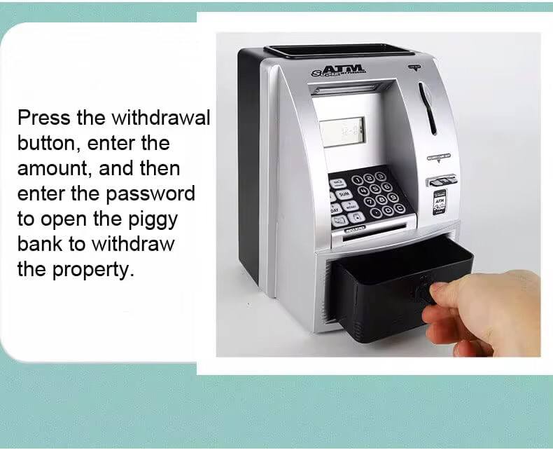 Mini ATM kids saving bank.