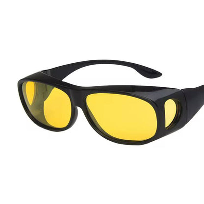 2pcs set dark & coloured Anti glare night vision driver Goggles.