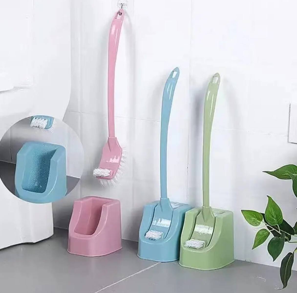 Corner Toilet Brush Set