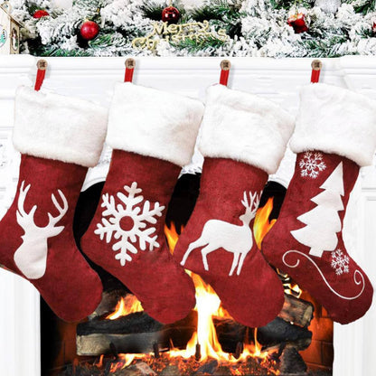Large Christmas Stocking Socks Decorations For Home Christmas Ornament
