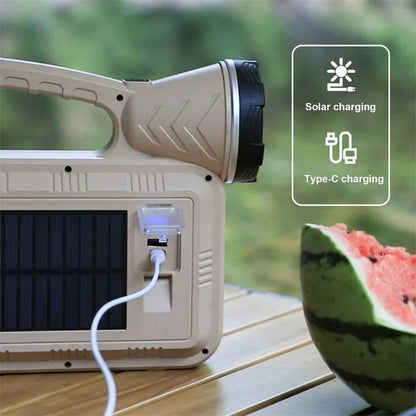 Solar Portable Camping Lamp, Flashlight