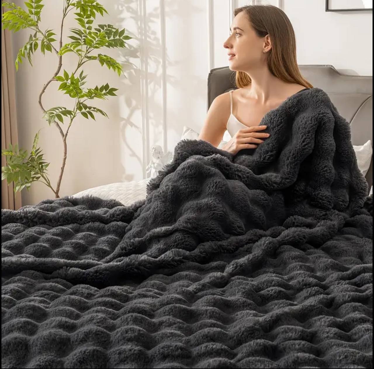 Premium quality Soft Bubble Winter Throw Blanket 180*200cm (6*6)