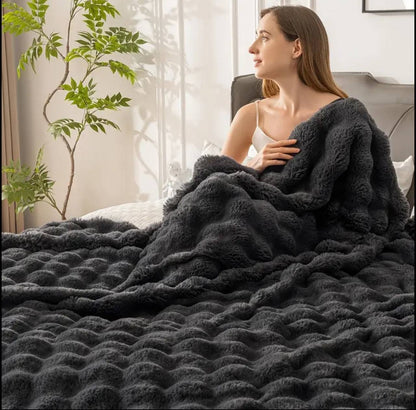 Premium quality Soft Bubble Winter Throw Blanket 180*200cm (6*6)