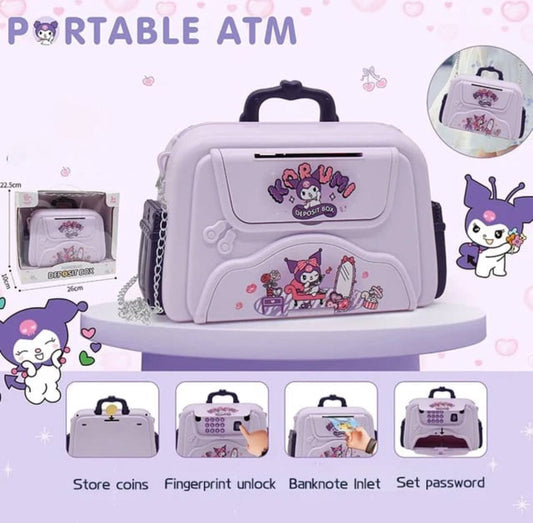 Handbag design Password and  Fingerprint  portable  ATM  Money
