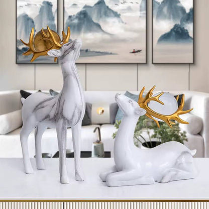 2PCS ELEGANT DEER STATUE