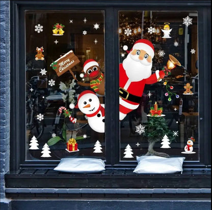 Christmas Window Stickers Santa Claus Snowflake DIY Wall Decor
60*90cm