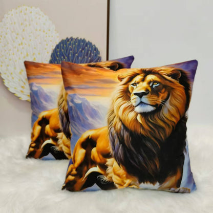 Gold printed cushion covers