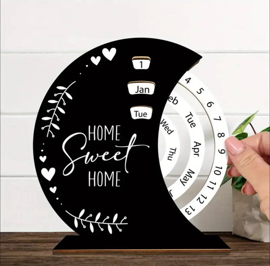 Perpetual Wooden Block Calendar